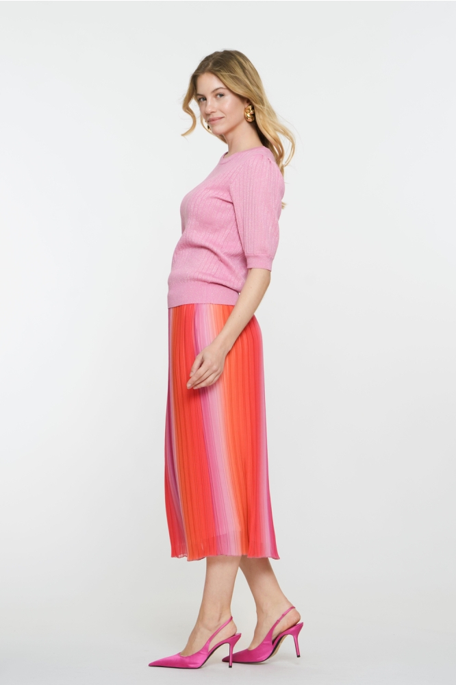 KLEURRIJKE ROK 56030 60 Pink/Orange